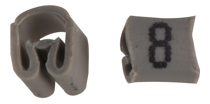 PTV3 8 GREY 100/BAG CABLE MARKER, NO.8 GREY BAG100, PK100 PRO POWER