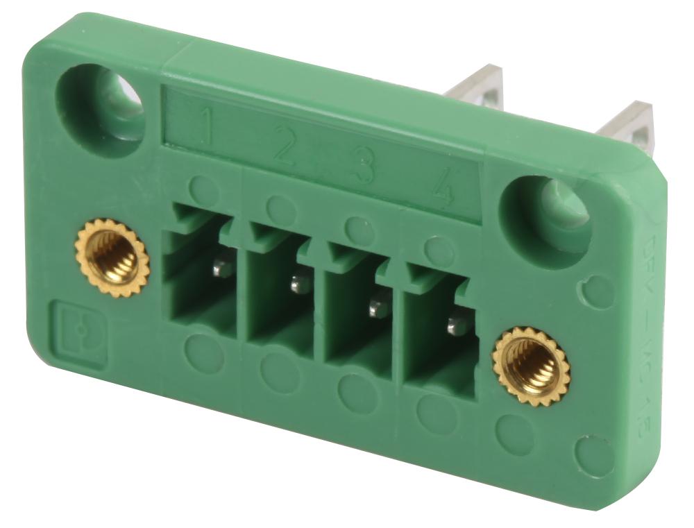 DFK-MC 1,5/ 4-GF-3,81 TERMINAL BLOCK, HEADER, 4POS, TH PHOENIX CONTACT