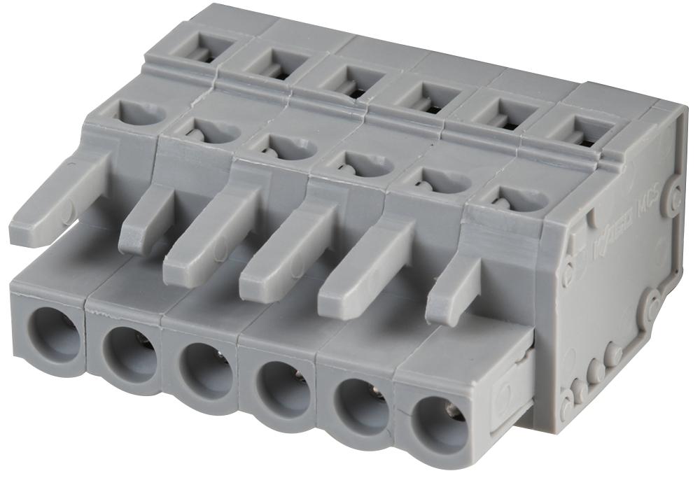 231-106/026-000 TERMINAL BLOCK, PLUGGABLE, 6POS, 12AWG WAGO