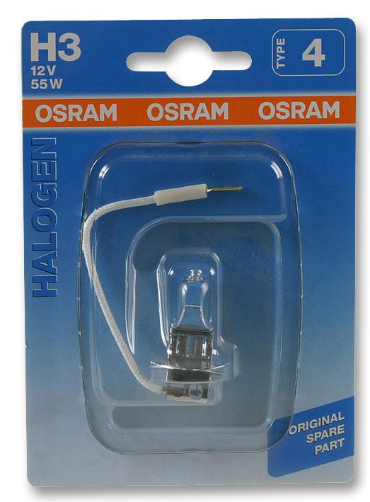 H453BL HEADLAMP, H3 453 12V 55W PK22S OSRAM