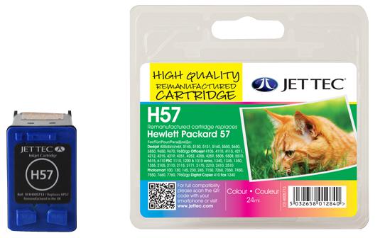 H57 INK CART, REMAN, HP57/C6657AE, COL JET TEC