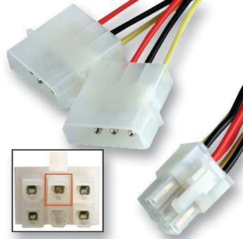 RB-527 LEAD, 6-WAY PCI-EXPRESS TO PSU (2X LP4) PRO SIGNAL