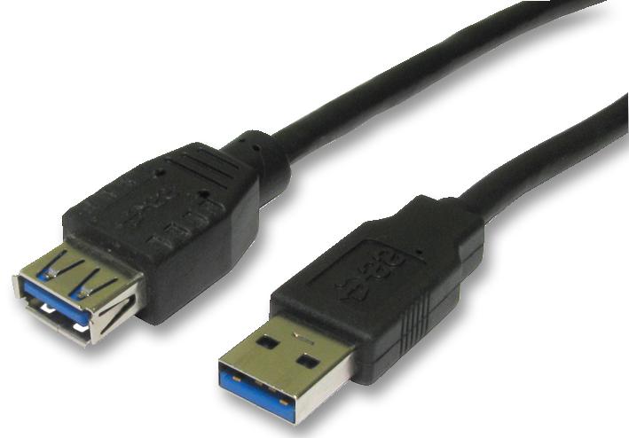 CAC250043 LEAD, USB3.0 A MALE-A FEMALE 1M BLACK PRO SIGNAL