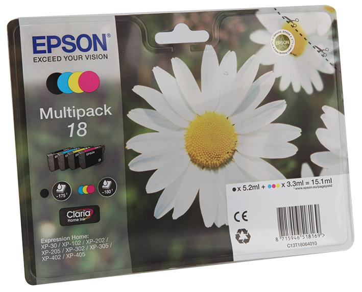 C13T18064010 INK CARTRIDGE, ORIGINAL, MULTIPLE, EPSON EPSON
