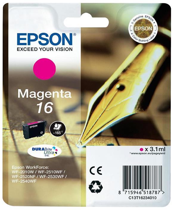 C13T16234010 INK CARTRIDGE, MAGENTA, T1623, 16, EPSON EPSON
