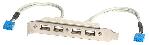 USBPLATE4 SLOT PLATE ADAPTER, 4 PORT USB A FEMALE STARTECH