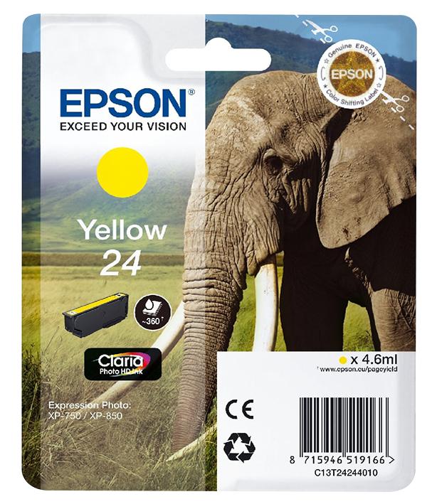 C13T24244010 INK CARTRIDGE, T2424, YELLOW, EPSON EPSON