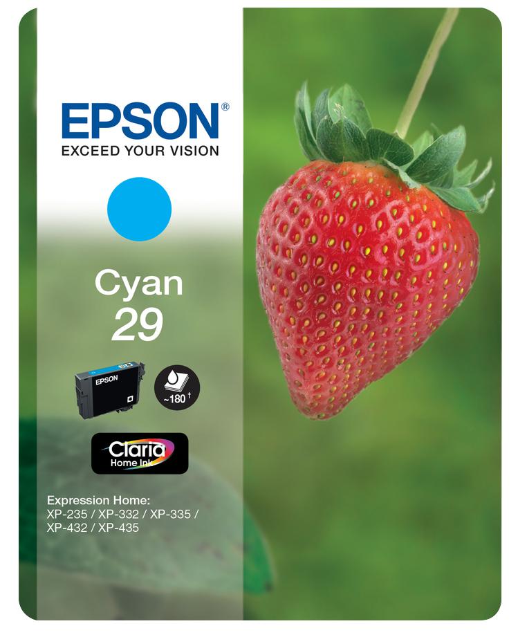 C13T29824010 INK CARTRIDGE, ORIGINAL, CYAN, EPSON EPSON