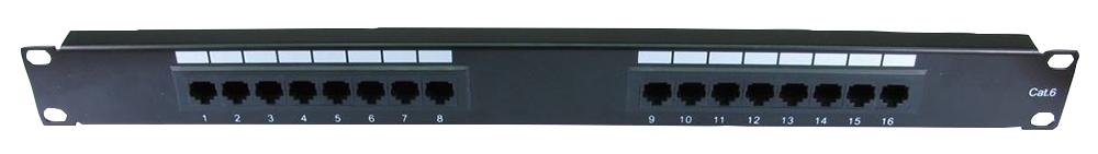 UT-899546 PATCH PANEL, CAT 6, 1U, 16 PORT PRO SIGNAL