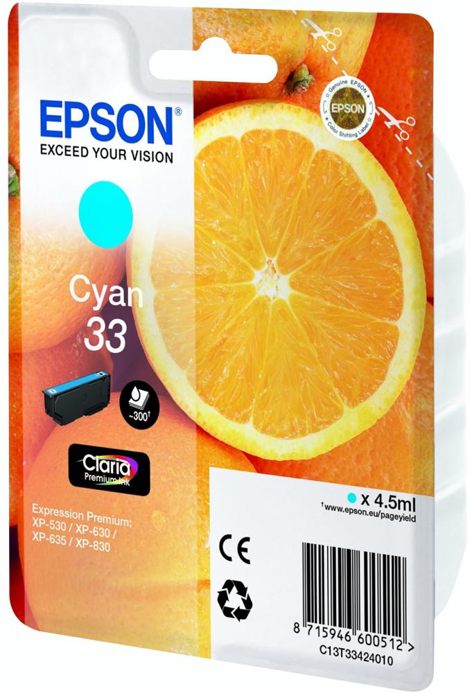 C13T33424010 INK CARTRIDGE, T3342, CYAN, EPSON EPSON