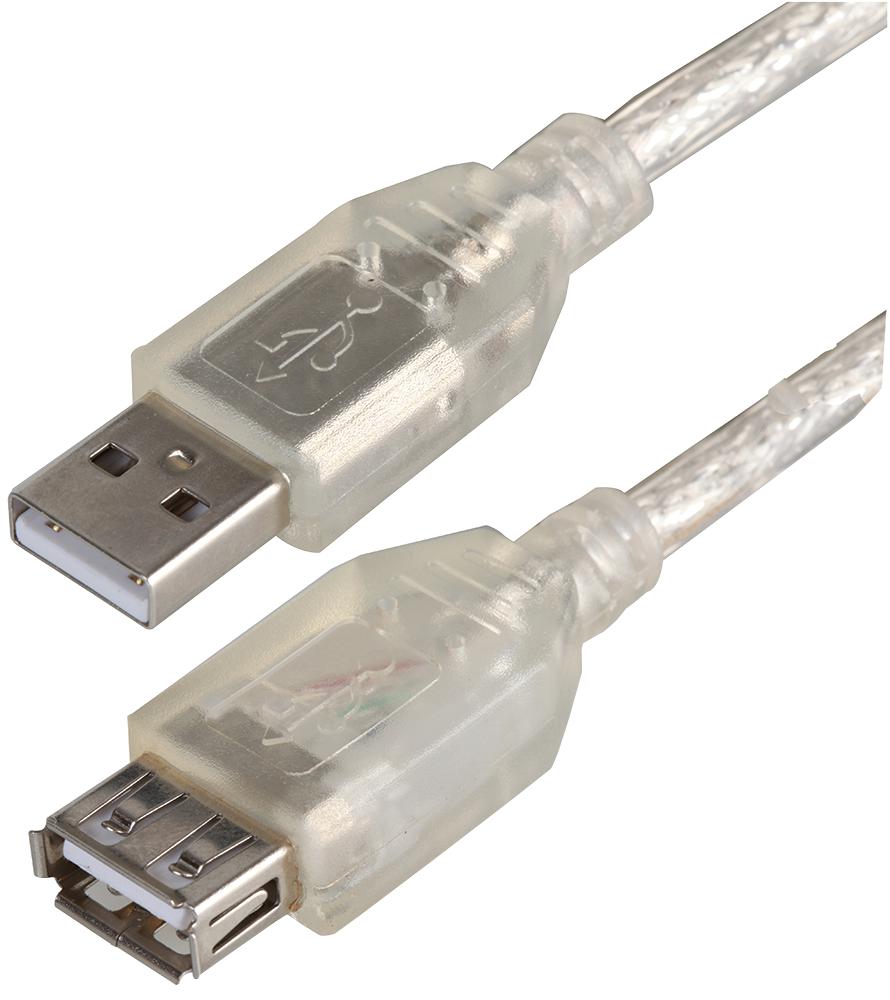 PSG91443 LEAD,USB2.0 A MALE - A FEMALE, CLEAR 1M PRO SIGNAL