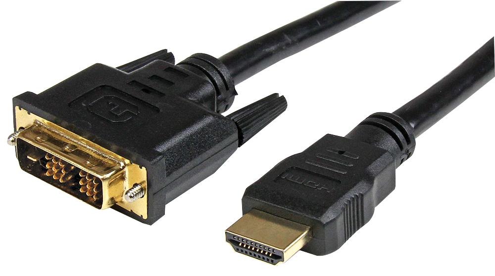 HDMIDVIMM6 LEAD, HDMI A MALE-DVI-D MALE 1.8M STARTECH