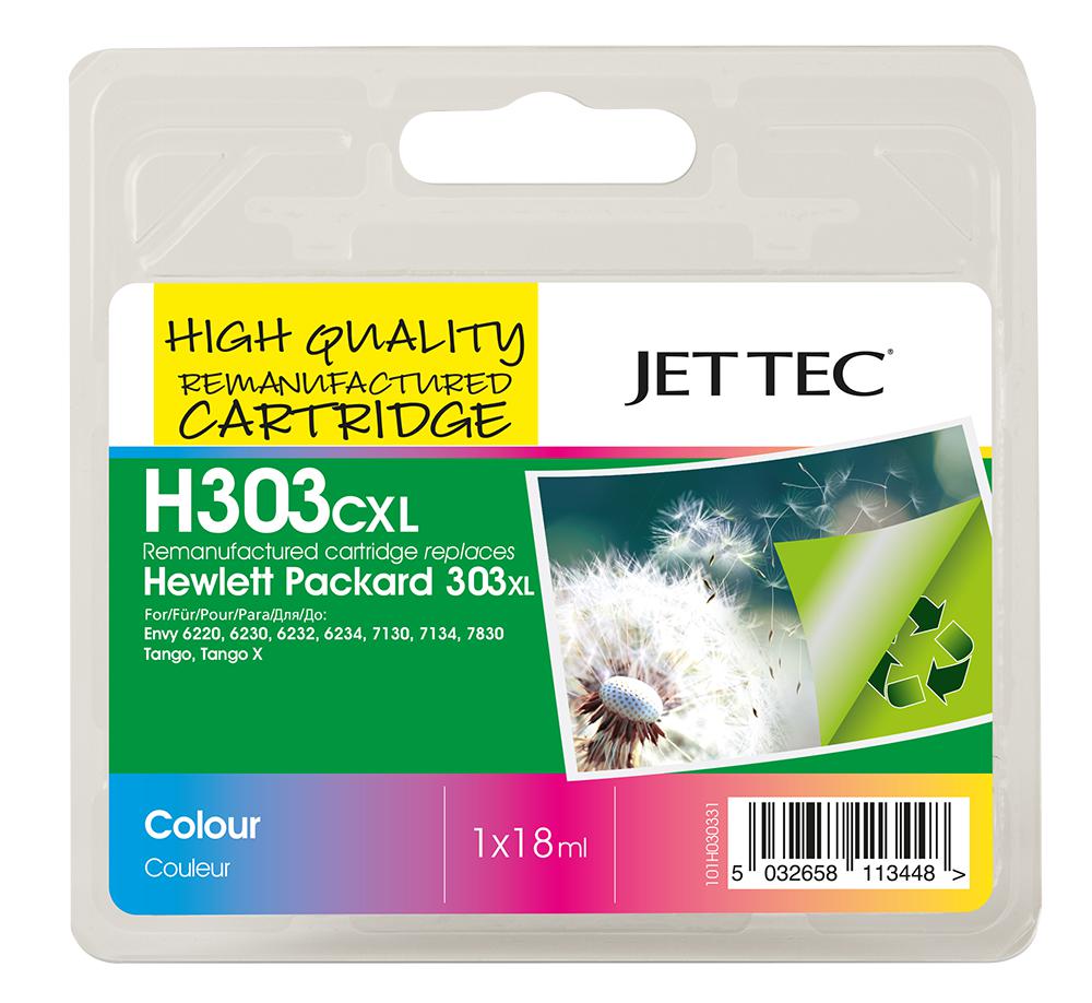 101H030331 INK CART, REMANUFACTURED HP303CXL JET TEC