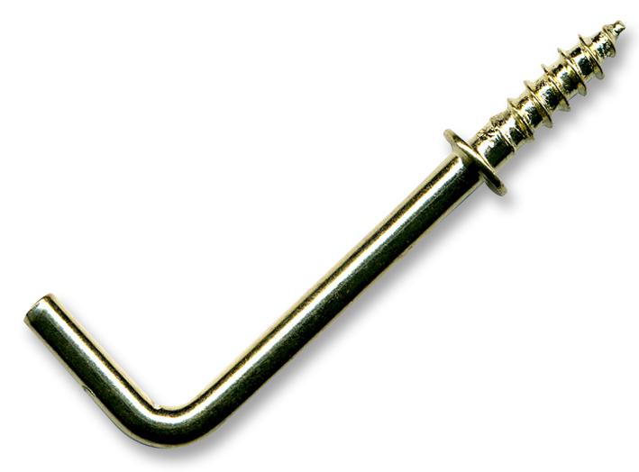 D01191 HOOKS, SHOULDERED, BRASS, 1IN (PK10) DURATOOL
