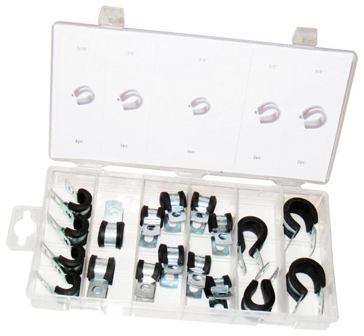 D01882 RUBBER CLAMP ASSORTMENT, 18PCS DURATOOL