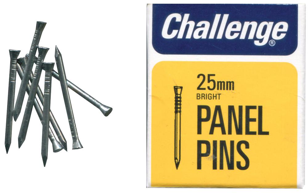 10608 PANEL PINS BRIGHT, 25MM (50G) CHALLENGE