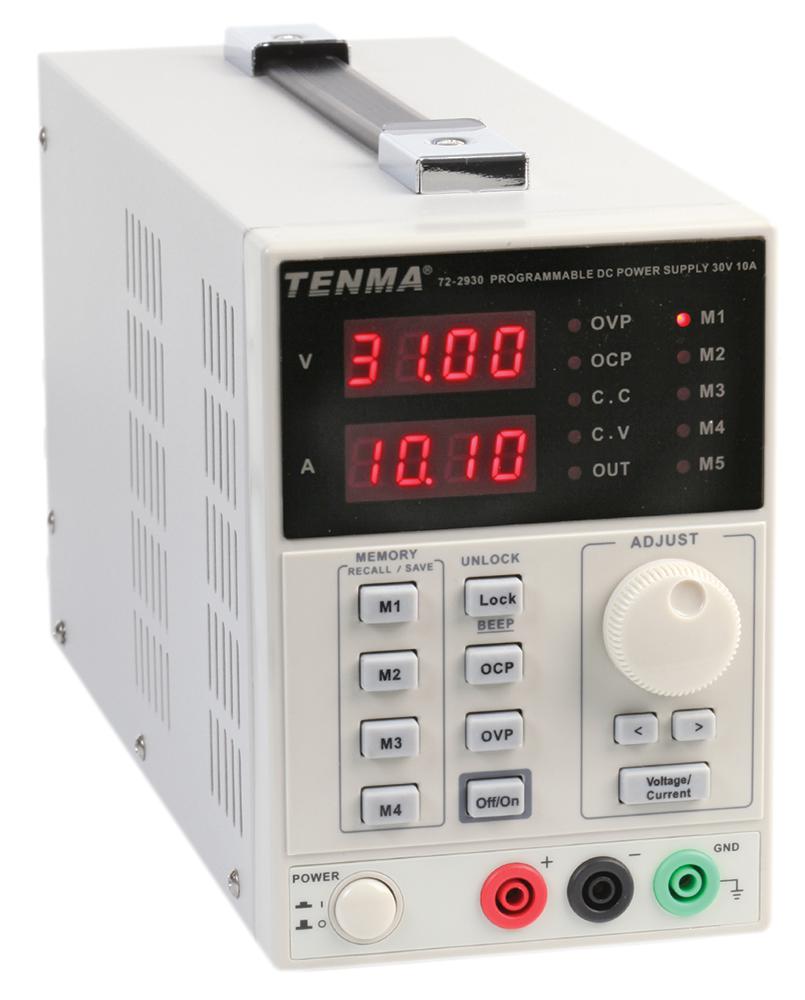 72-2930 DC POWER SUPPLY, 1-CH, 30V, 10A, PROG TENMA