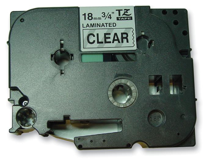 TZE141 18MM BLACK ON CLEAR TAPE BROTHER