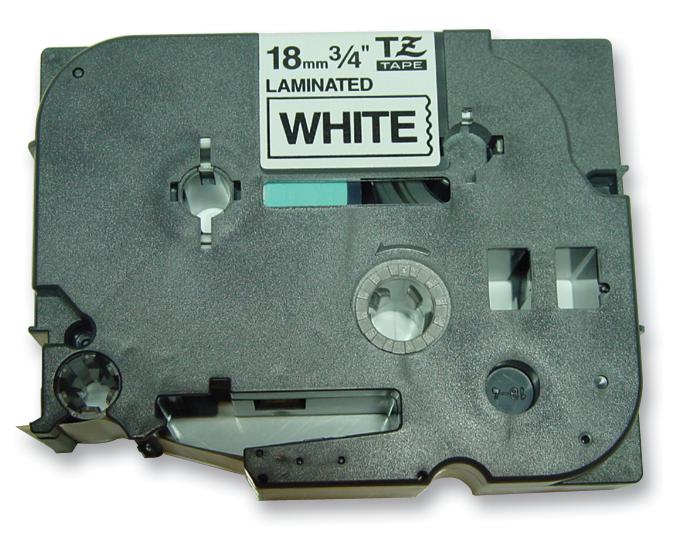 TZE241 18MM BLACK ON WHITE TAPE BROTHER