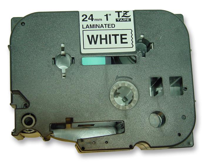 TZE251 24MM BLACK ON WHITE TAPE BROTHER