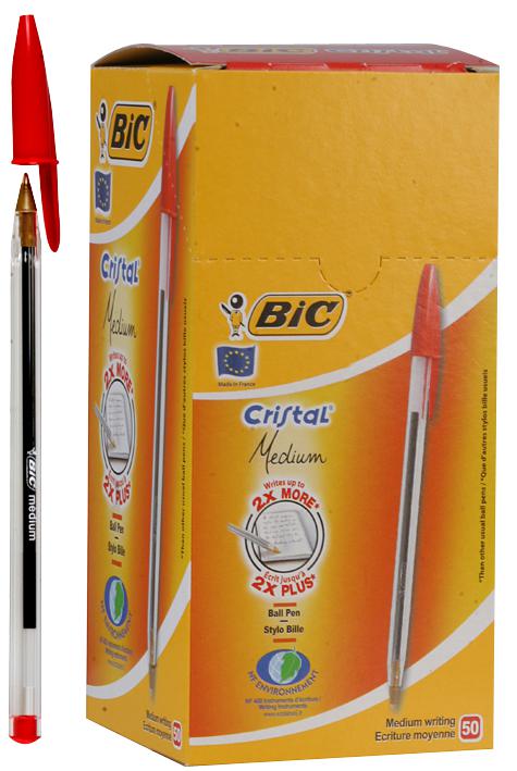 8373619 PEN CRISTAL BIC RED 50PK BIC