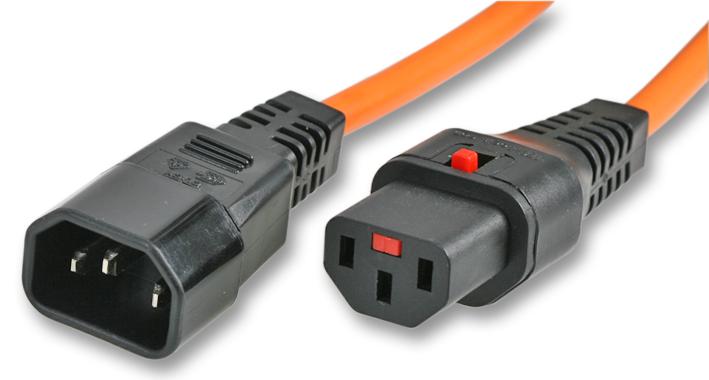 PC944 POWER LEAD,IEC M-F LOCKING C13/C14,4M PRO ELEC