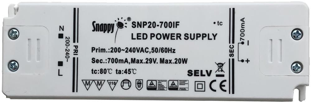 LED-DR-700-20 LED DRIVER 700MA 16.8W CC 24V MAX POWERPAX