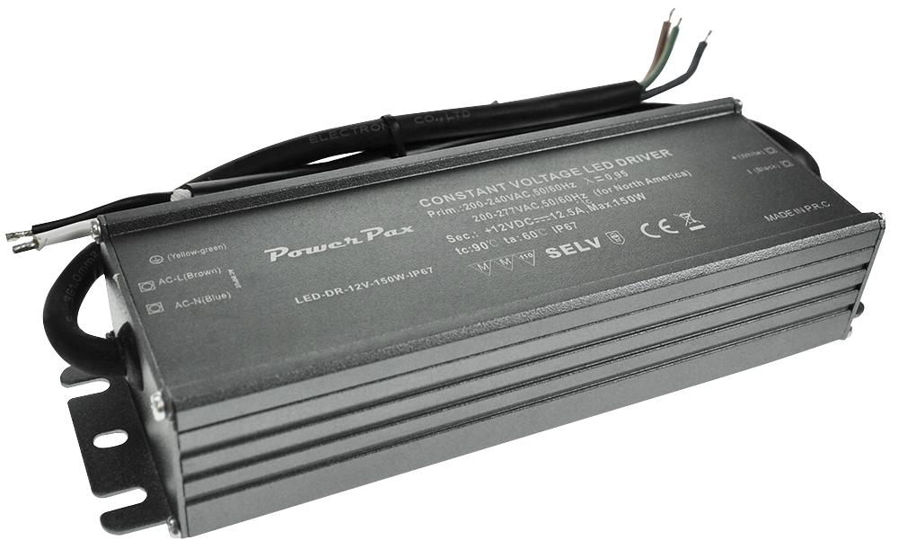 LED-DR-12V-150W-IP67 LED DRIVER IP65 12VDC 150W O/P ADJUST POWERPAX