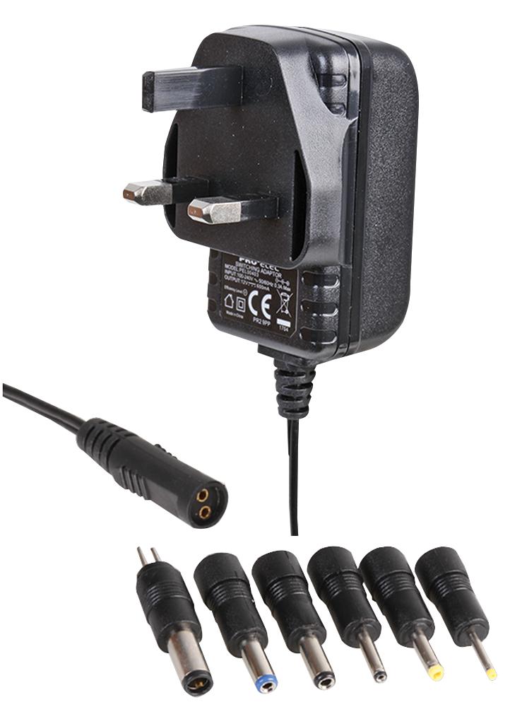 PEL00404 UNIVERSAL AC-DC POWER SUPPLY 1A 12V PRO ELEC
