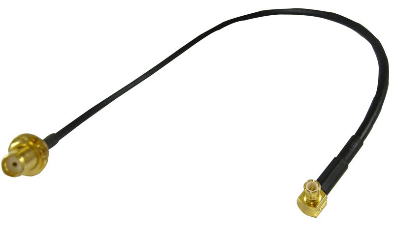 CBA-SMAF-MCXMR RF CABLE, SMA F - R/A MCX M, 200MM RG174 RF SOLUTIONS