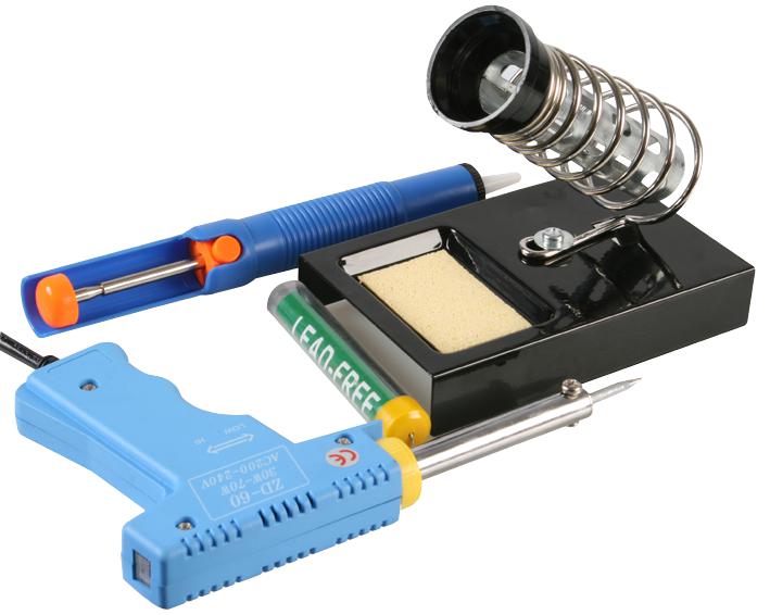 D01856 SOLDERING GUN KIT, PUMP, STAND, SOLDER DURATOOL