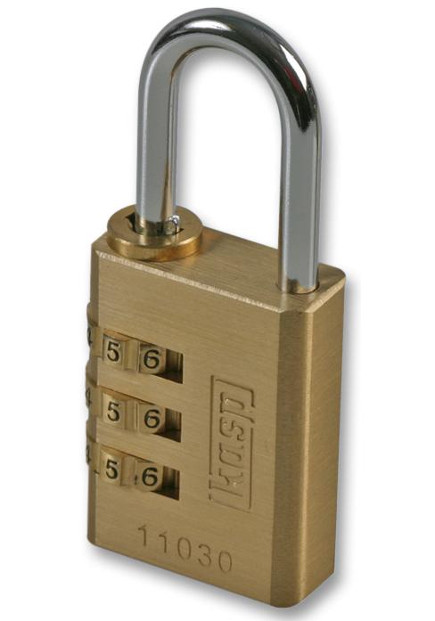 K11030D PADLOCK, BRASS, COMBINATION, 30MM KASP SECURITY