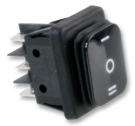 B4MASK19C1129000 ROCKER SWITCH, DPDT, 16A, 250V, PANEL MOLVENO