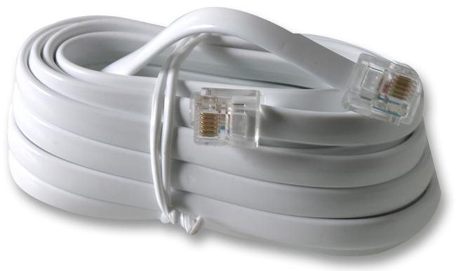 PS11459 CABLE, RJ12-RJ12, WHITE, X WIRE, 3M MULTICOMP PRO