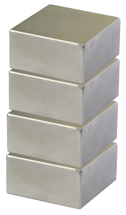 N818 NEODYMIUM BLOCK 25MM X 10MM X 5MM, PK4 ECLIPSE MAGNETICS