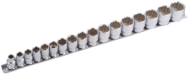 3501 SOCKET SET BI-HEX 3/8 IND 17PC LASER
