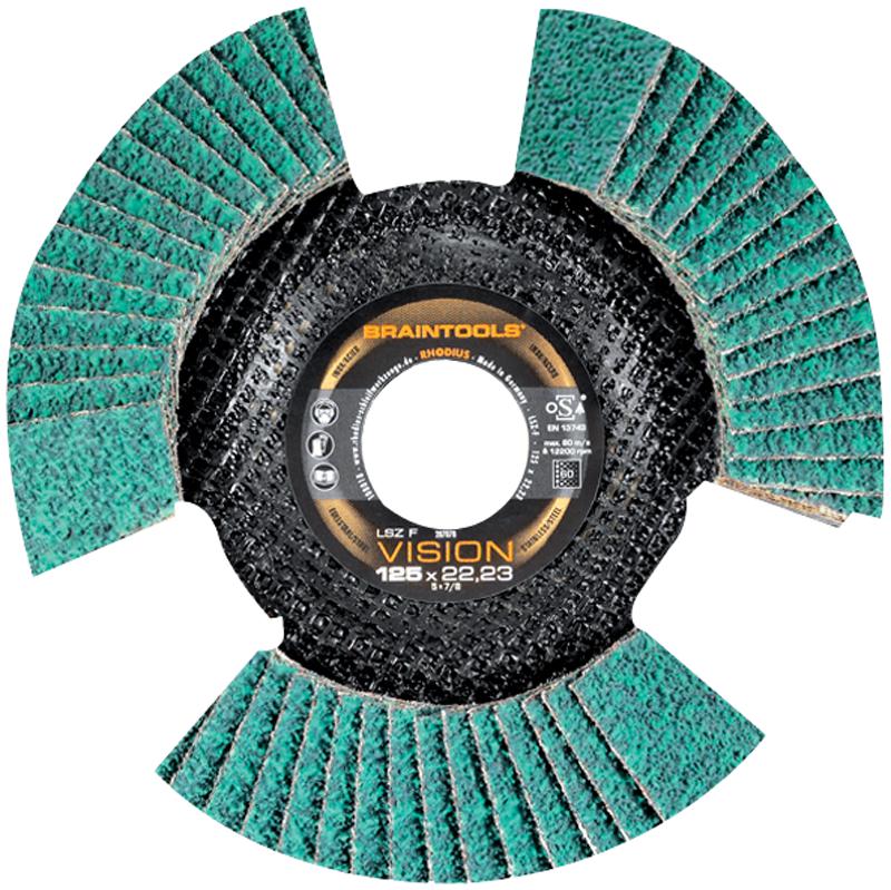 LSZ FS VISION K40 FLAP DISC, SEE THROUGH, LSZF, 40G, 115MM RHODIUS