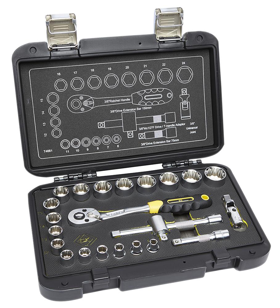 T4661 SURE DRIVE SOCKET SET, 23PC CK TOOLS
