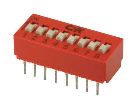 C&K COMPONENTS SIP/DIP BD10AV DIP SWITCH, SPST, 0.1A, 5VDC, THT C&K COMPONENTS 2931629 BD10AV