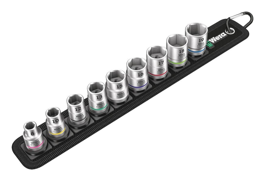 WERA Sets BELT B 4 SOCKET SET, 3/8" DRIVE, 9 PCS WERA 2855976 BELT B 4