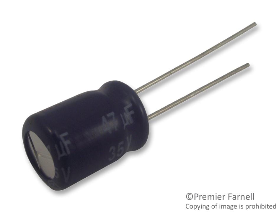 PANASONIC Aluminium Electrolytic Capacitors - Leaded ECEA1VN470U CAP, 47µF, 35V, 20% PANASONIC 2326038 ECEA1VN470U