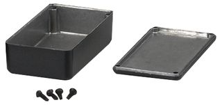 1590LLBBK - Metal Enclosure, Shielded, Diecast, IP54, Small, Diecast Aluminium, 25 mm, 50.5 mm, 50.5 mm, IP54 - HAMMOND