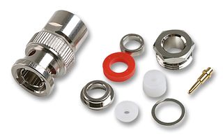 B1141A1-ND3G-1-50 - RF / Coaxial Connector, BNC Coaxial, Straight Plug, Crimp, 50 ohm, RG58, RG58C, RG142A, Brass - AMPHENOL RF