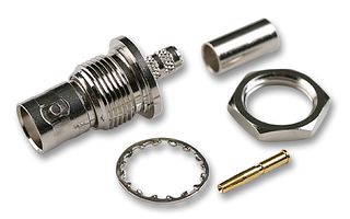 B6721A1-NT3G-1-50 - RF / Coaxial Connector, BNC Coaxial, Straight Bulkhead Jack, Crimp, 50 ohm - AMPHENOL RF