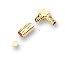 MMCX1112A1-3GT30G-14-50 - RF / Coaxial Connector, MMCX Coaxial, Right Angle Plug, Crimp, 50 ohm, RG178B, RG196A, Brass - AMPHENOL RF