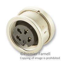 09 0112 00 04 - Circular Connector, 723 Series, Panel Mount Receptacle, 4 Contacts, Solder Socket, Brass Body - BINDER