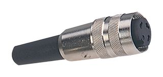 09 0318 00 05 - Circular Connector, 680 Series, Cable Mount Receptacle, 5 Contacts, Solder Socket, Brass Body - BINDER