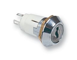SRL-5-L-D-2 - Keylock Switch, DPDT, SRL, 2 Position, Solder, 1 A - LORLIN