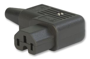 4784.0100 - IEC Power Connector, IEC C15 Socket, 15 A, 250 VAC, Screw, Cable Mount - SCHURTER