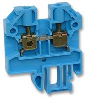 027968 SAK2.5 - DIN Rail Mount Terminal Block, 2 Ways, 22 AWG, 12 AWG, 2.5 mm², Screw, 20 A - WEIDMULLER